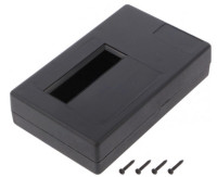 KM-33A Obudowa z tworzywa KM33A wymiary: 118x74x29mm - otwór pod wyświetlacz 14x54mm - czarna - ABS