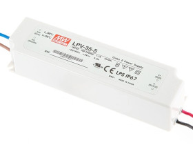 Zasilacz LED 5V 5A 30W MEAN WELL | LPV-35-5
