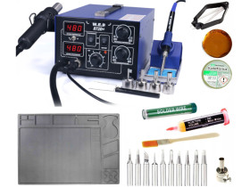 Stacja lutownicza WEP 872D+ flux 223 pęseta do plcc mata 35x25cm