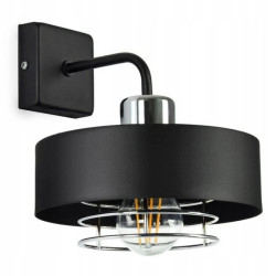 Lampa LOFT IDA-S K9 1xE27 kinkiet czarno srebrny