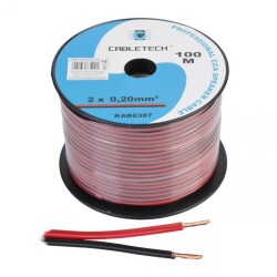 PrzewĂłd gĹoĹnikowy CCA 2 x 0,20mm rolka 100m