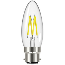 Energizer® S12855 LED BC (B22) Candle Filament Dim Bulb Warm White 470lm 4W