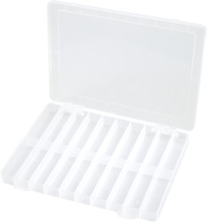 Box, with 20 compartments, transparent, (L x W x D) 252 x 200 x 25 mm, BYB-7-30L0034