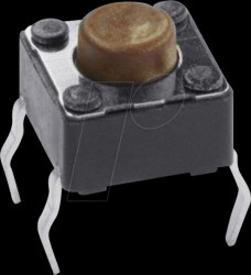 DTS-62N Short stroke button, PCB assembly, 1 NO, 6 x 6 x 5 mm