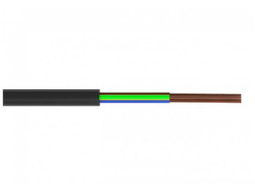 Przewód OMYżo 3x1,0 mm2 (300/300V) oponowy mieszkaniowy czarny H03VV-F (bębnowy) KAB10000379 ZAMEL