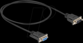 87819 Serial cable, RS-232, plug/socket, slim, 0.5 m