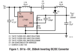 1.2MHz/2.2MHz Inverting DC/DC Converters in ThinSOT