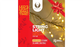 Lampki Choinkowe - Łańcuch Gałązka Złoty Clf-03 480Led Ciepłe Białe 3M...