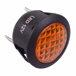 Amber 12V Panel Mount 20mm Panel Indicator R9-92B