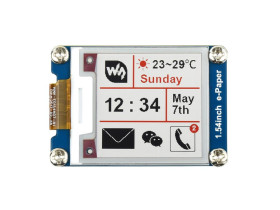 Waveshare 200x200, 1.54inch E-Ink display module, three-color