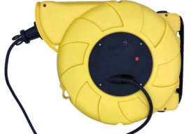 16m Przedłużacz bębnowy 16m 1 gniazda z automatycznym zwijaniem 230 V AC Czarny BS Szpula kablowa