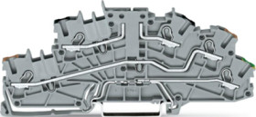 Installation terminal block, push-in connection, 0.25-4.0 mm², 20 A, 4 kV, gray, 2003-6662