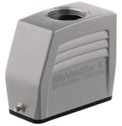 Grommet housing, size A10, die-cast aluminum, PG16, straight, longitudinal bow locking, IP65, 1663930000