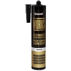 Geocel 6001246/C03 THE WORKS PRO X High Grab Adhesive White 290ml