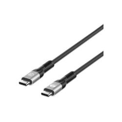 Manhattan 356374 Thunderbolt cable Black Duplex use 1m USB-C plug Double shield