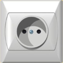 AKCENT biały GP-1A/00 gniazdo pojedyncze bu OSPEL