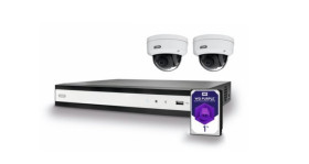 Zestaw CCTV, 1x samodostosowujący interfejs Ethernet RJ-45 10/100 Mbit/s, Do użytku w pomieszczeniach / na zewnątrz, do