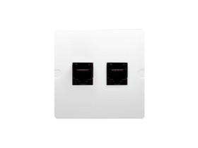 SIMON BASIC Gniazdo komputerowe/telefoniczne (RJ45 kat.5e RJ11) białe BMF5T.02/11 KONTAKT SIMON