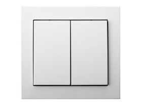 KIER Wyłącznik podwójny świecznikowy biały ŁP-2W/00 OSPEL