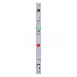 Lampka modułowa 1-fazowa czerwona 110V AC 1/2 modułu LK-701R-110