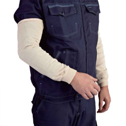 Rękaw ochronny, Beżowy, Bawełna, Przemysł szklarski, MANC/COT/BC/E, Wielorazowe