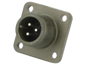 DS3102A10SL-3P Złącze: okrągłe, gniazdo, kołnierz (4 otwory) na panel, PIN: 3