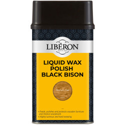 Liberon 126889 Liquid Wax Polish Black Bison Medium Oak 500ml