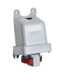 Złącze przemysłowe - zasilające 16A Gniazdo 415 V 3P+E Amphenol Industrial Czerwony Montaż ścienny IP67, IP69