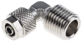 Złącze kątowe gwint R 1/4 męskie, Wciskane 6 mm RS PRO