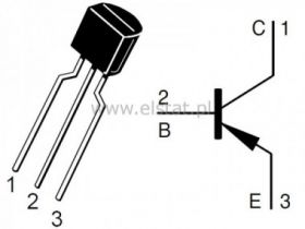 BC 550C NPN 30V 0,1A 0,5W TO92 NPN