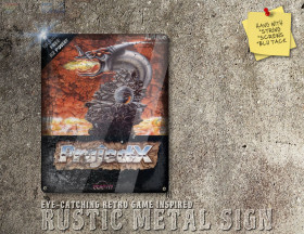 Rustic Amiga Game Project X Box Artwork Metal Sign [669]