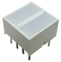 Wyświetlacz diodowy LED 1-segmentowy 370 mcd, Żółty Kingbright 590 nm