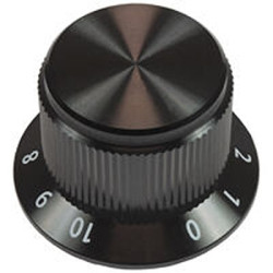 Pokrętło potencjometru oś: 1/4cal średnica: 10 → 35mm Zacisk śrubowy Czarny Vishay