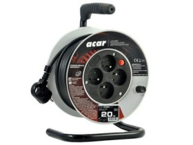 Przedłużacz elektryczny bęben z uziemieniem 4 gniazda, przewód 20m