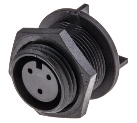Złącze wielostykowe przemysłowe 3-pinowe Miniaturowe Montaż tylny Gniazdo Bulgin