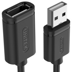 Kabel USB 2.0 Wt.A/Gn.A 2m UNITEK Y-C450GBK, Przedłużacz USB