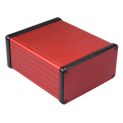 1455N1201RD Hammond Red Aluminium Instrument Enclosure 120 x 103 x 53mm