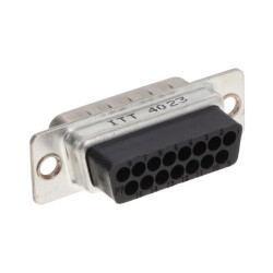 ITT Cannon DAA15PK87-F0 DSub Connector Female Unshrouded Solder Cup 15 Pin
