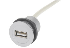 Adapter USB A Montaż na panelu Żeńskie do męskiego 2.0