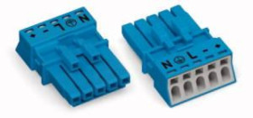 Gniazdo 5-biegunowe kodowanie I niebieskie WINSTA MINI 890-1105 /50szt./