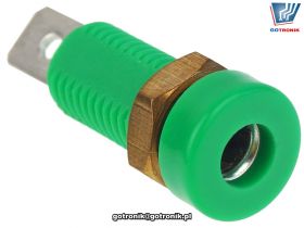 Gniazdo banan 4mm 24.244.4 Amass zielone