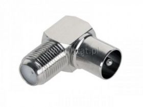 Złącze GN F - WT TV kątowy metal