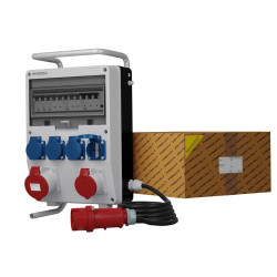 Rozdzielnica budowlana na stojaku z kablem TD-S/FI SKHU 32A 16A 4x230V Schuko Doktorvolt DV-9368-D