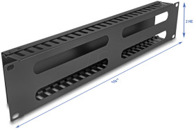 81559 19" patch panel, 2 U, black