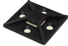 Mocowanie opaski kablowej samoprzylepne, 38.5mm x 38,5 mm, kolor: Czarny, 10-szt., RS PRO