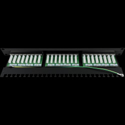 Patch panel 1U/19 cali STP ekranowany 24 porty kat. 5E złącza LSA półka montażowa Q-LANTEC PK-S5-1 A-LAN Technologie