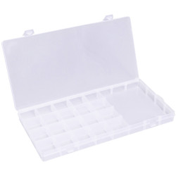Quadrios 23SA087 Assortment Box 21 Compartments Lockable Transparent