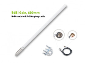 Fiberglass Antenna; 860-930MHz 5dBi-600mm