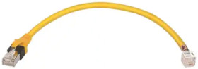 Ha-VIS preLink patch cable, RJ45 plug, straight to Ha-VIS preLink, straight, Cat 6, S/FTP, PUR, 1 m, yellow, 20826011010