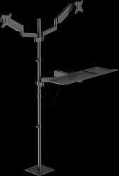 HP 124 L Workstation, 2x monitors + keyboard holder